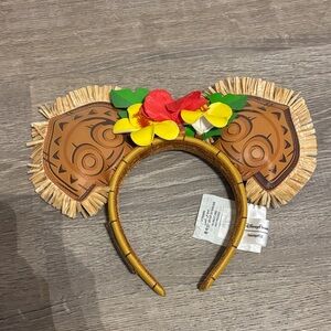 Disney Moana Inspired Floral Headband - Brown, Red, Yellow, Green